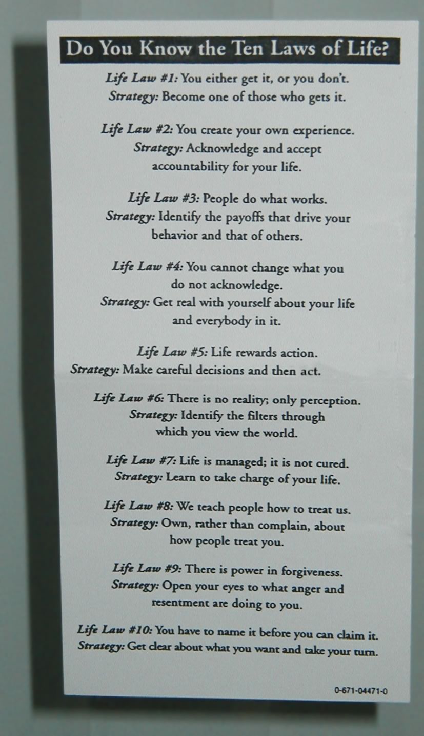10 Laws Of Life