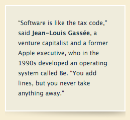 gassee quote software is like the tax code